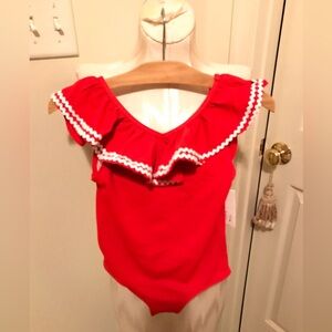 Janie and Jack one piece swimsuit red nwt $49 size 8